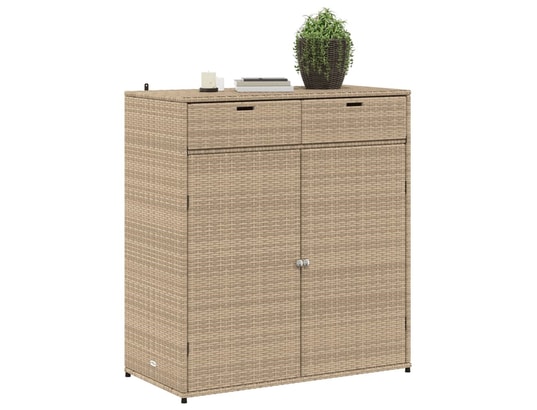 VIDAXL - Armoire de jardin Armoire de rangement jardin beige 105x55x113 cm résine tress...