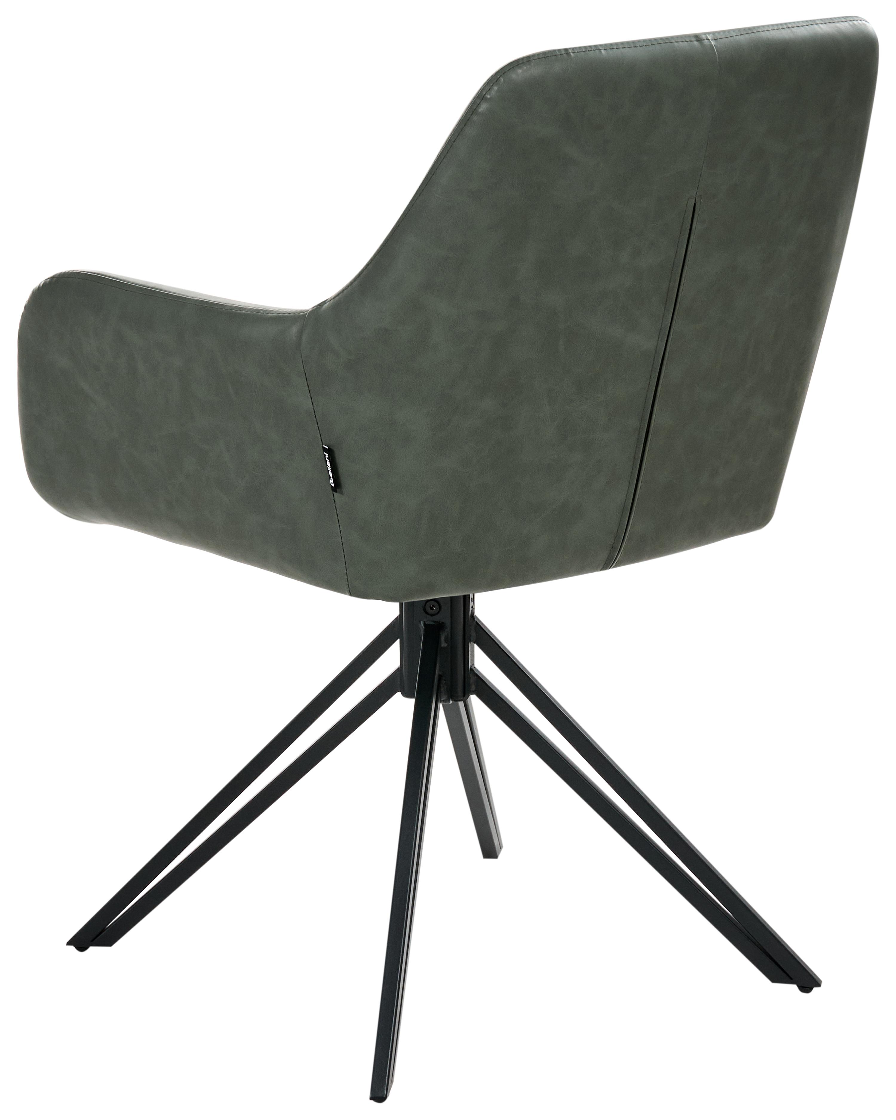 Set van 2 eetkamerstoelen SANSARC Kunstleer Donkergroen