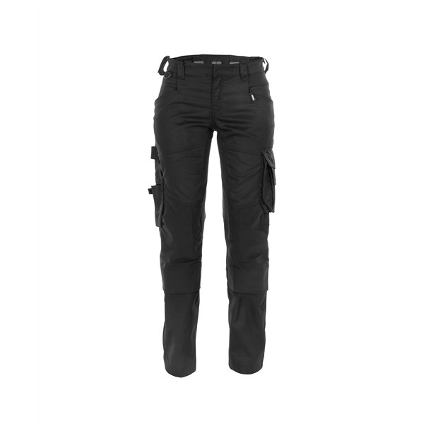 Dassy® Dynax damearbejdbukser med stretch og knælommer Sort
