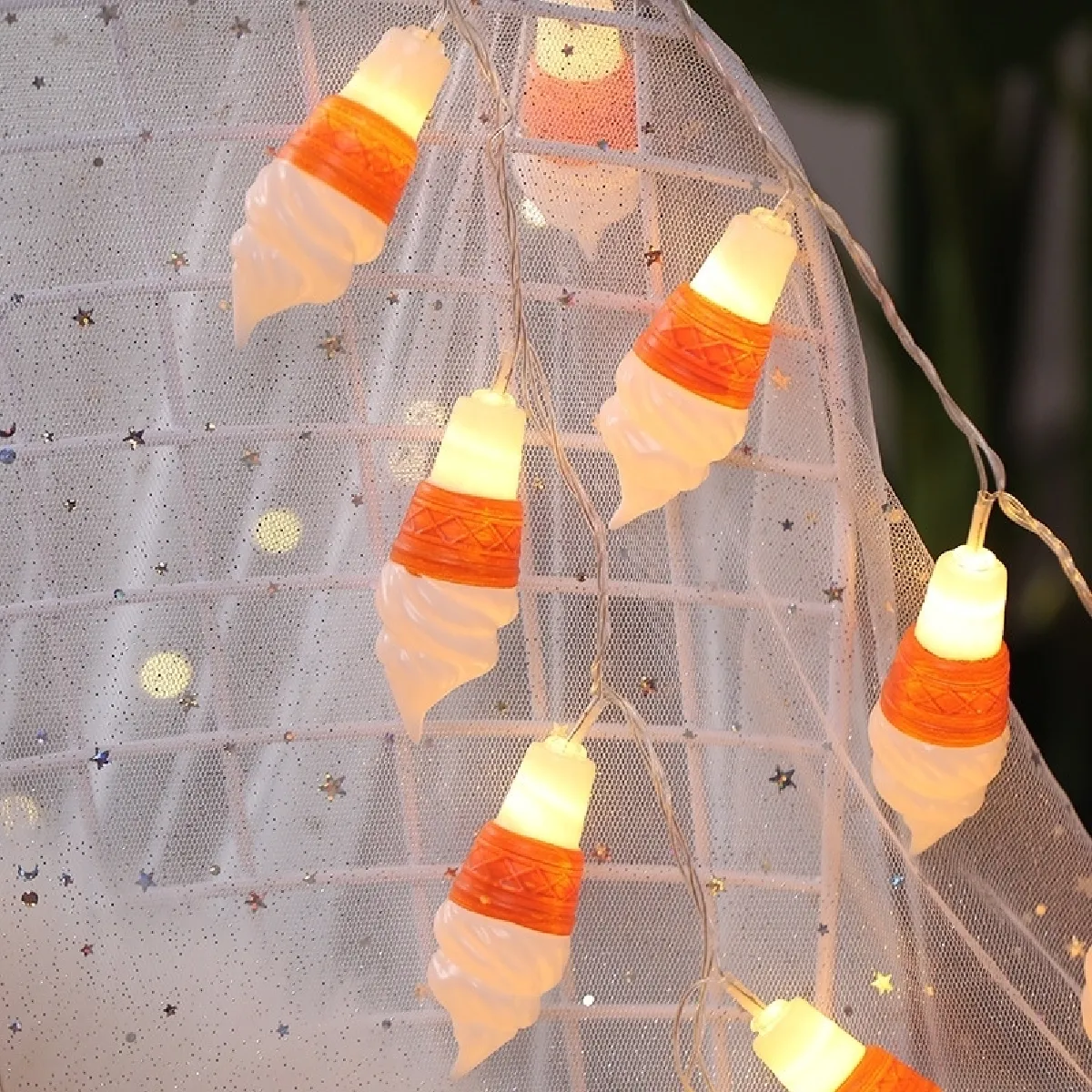 Wewoo Guirlande LED Crème Glacée - 3m Blanc Chaud