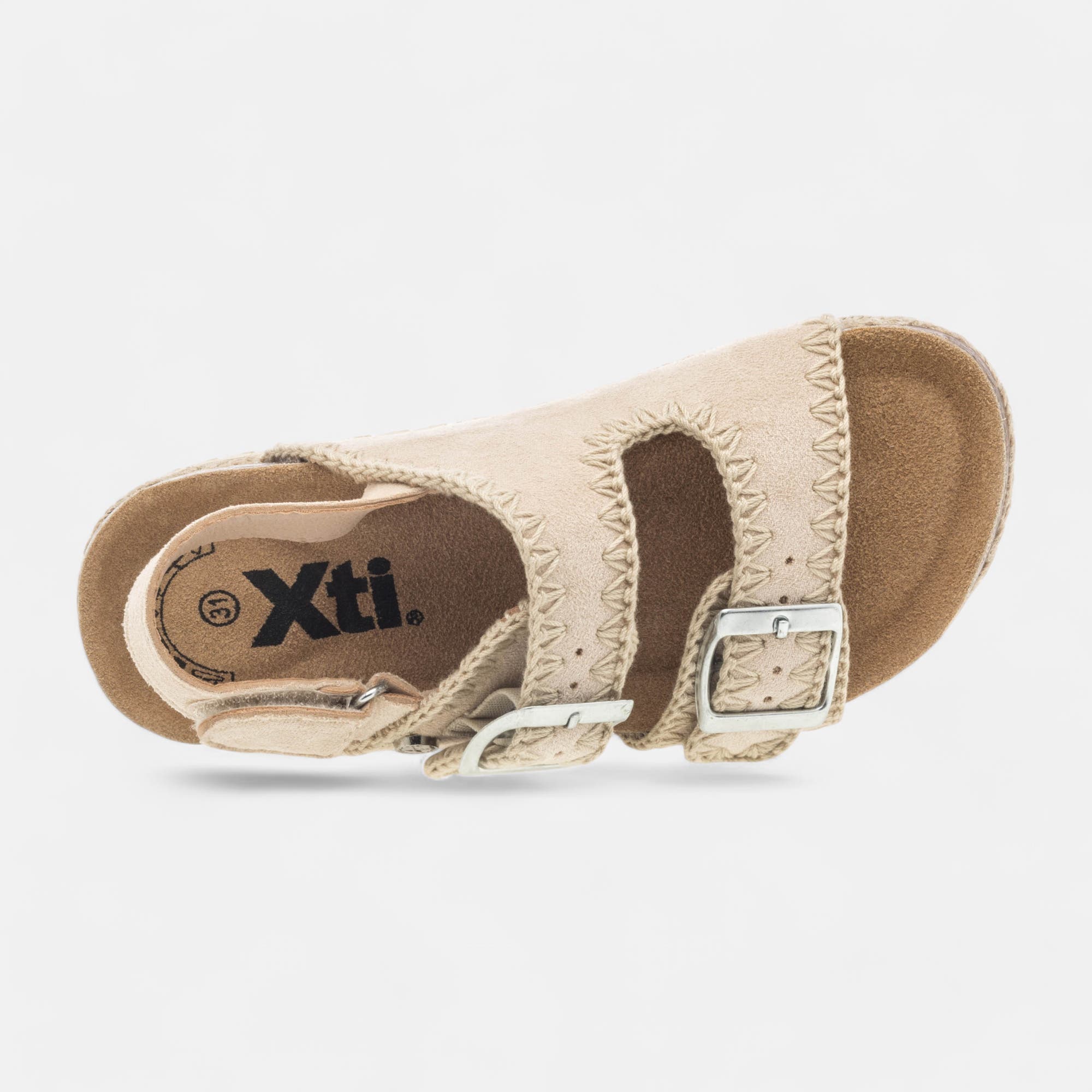 Mules semelle liège Fille beige