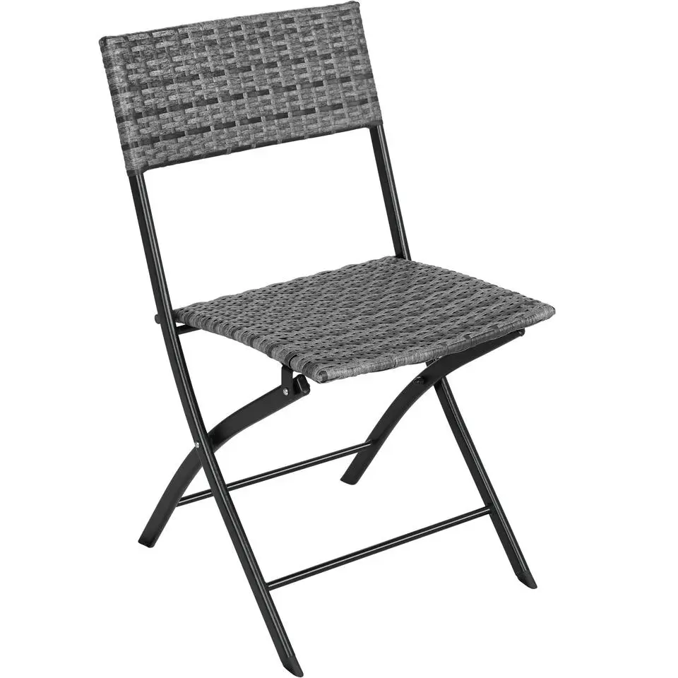 tectake Wicker balkonset Trevi, Grijs