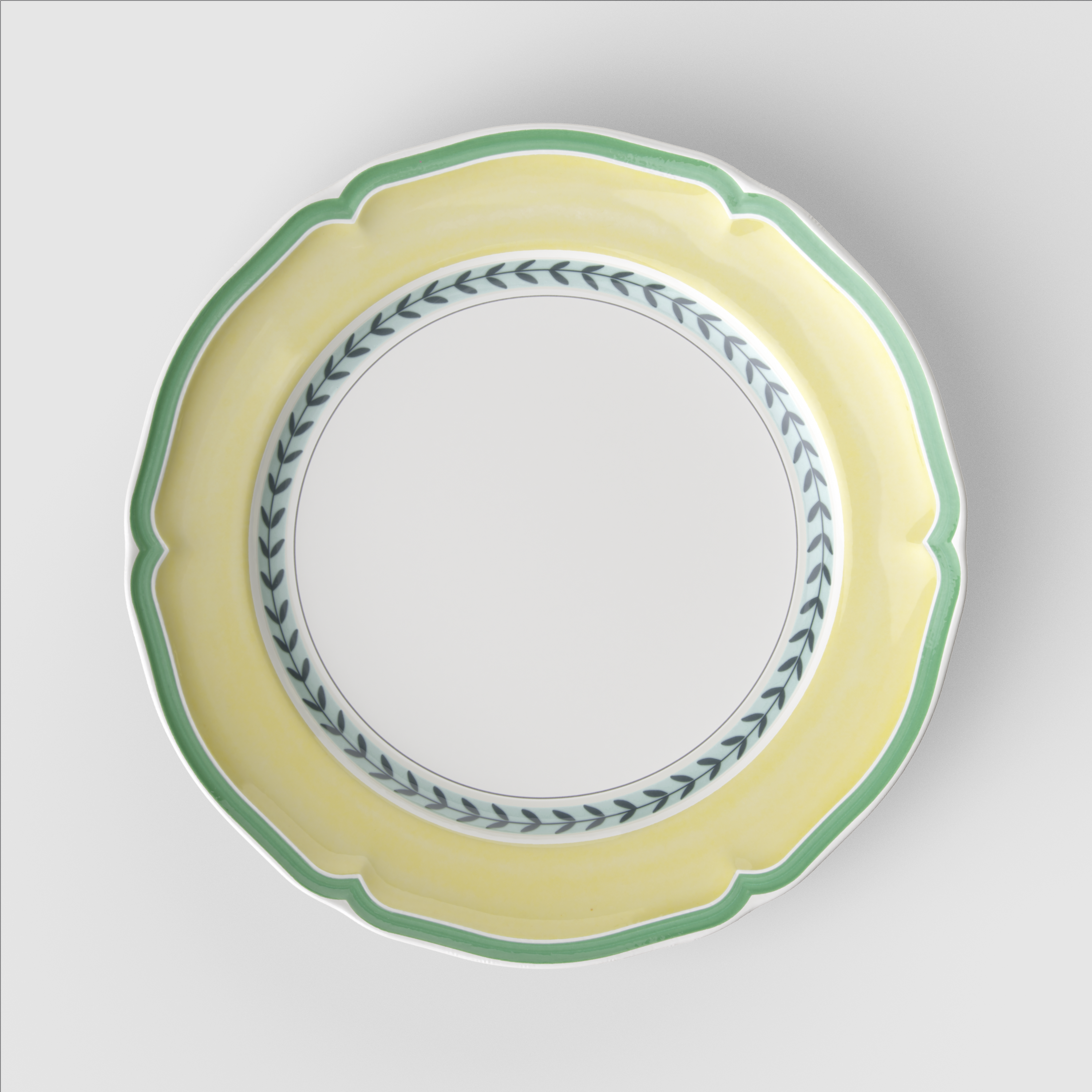 French Garden Dinner plate Multi-colored, 10.6'', Premium Porcelain