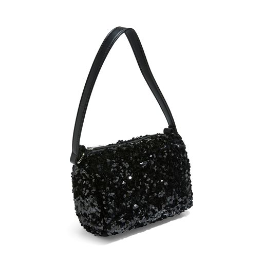 Pieces Mille Glitter Skuldertaske, Black