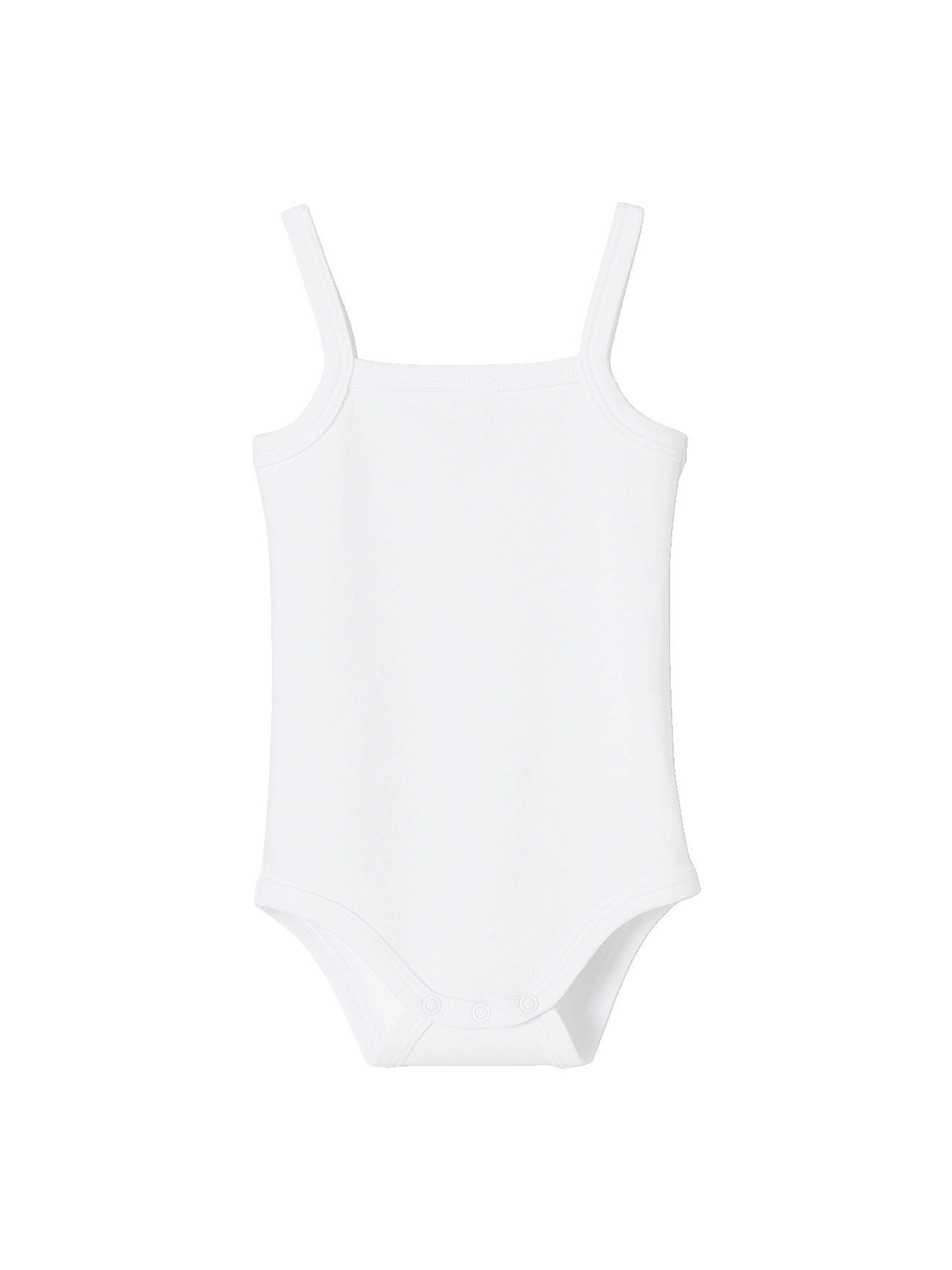 Vertbaudet 5er-Pack Baby Bodys, schmale Träger BASIC pack weiß