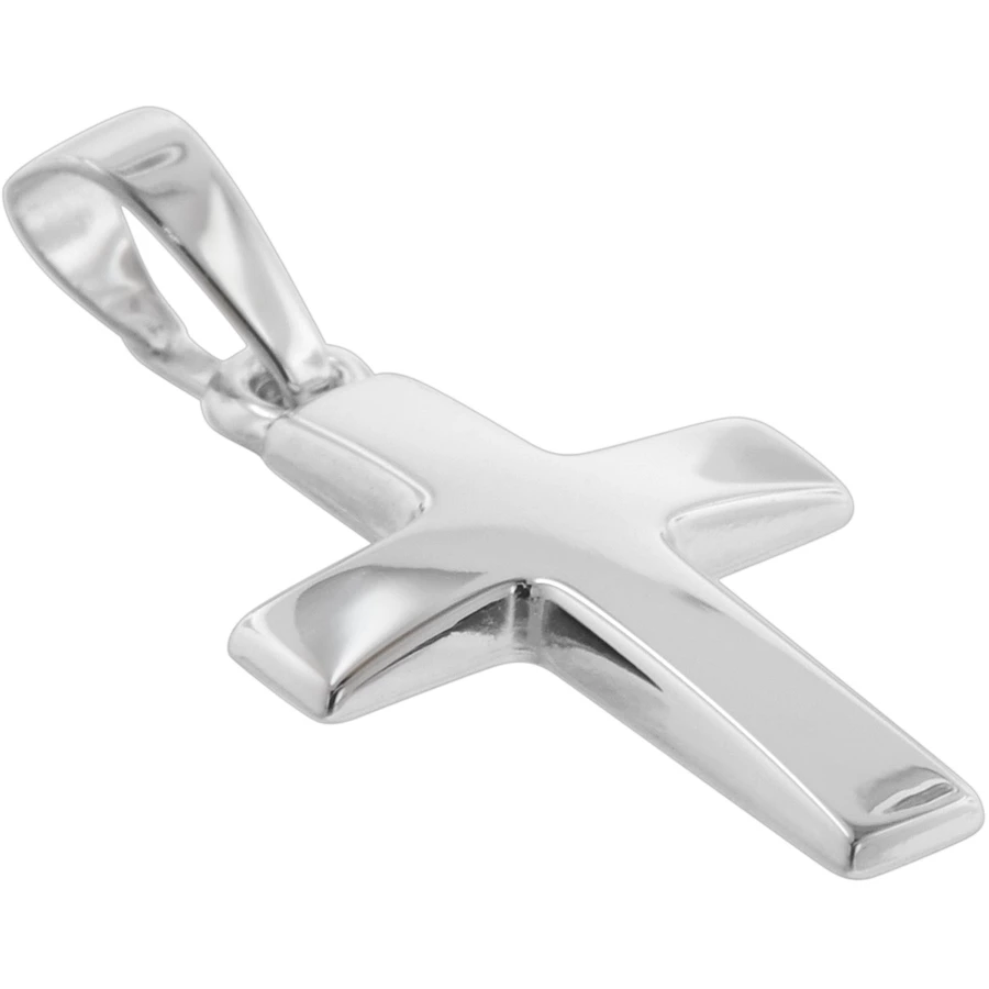 trendor Kreuz-Anhänger für Kinder Weißgold 333 + Silberkette silver