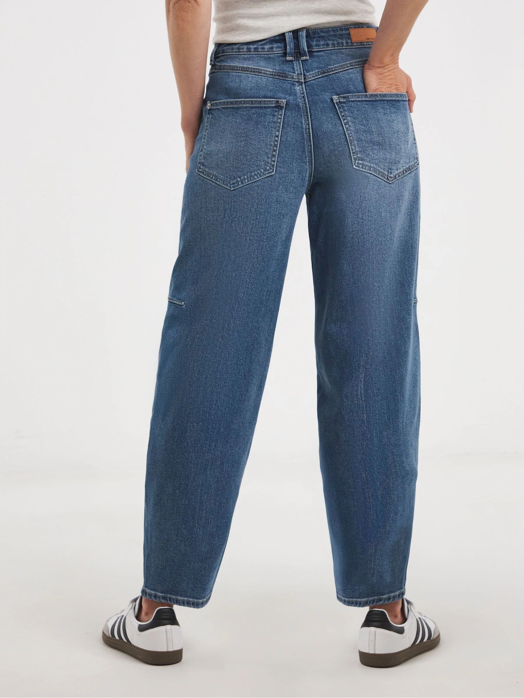 Blauw - JD Williams Authentic Barrel Leg Jeans