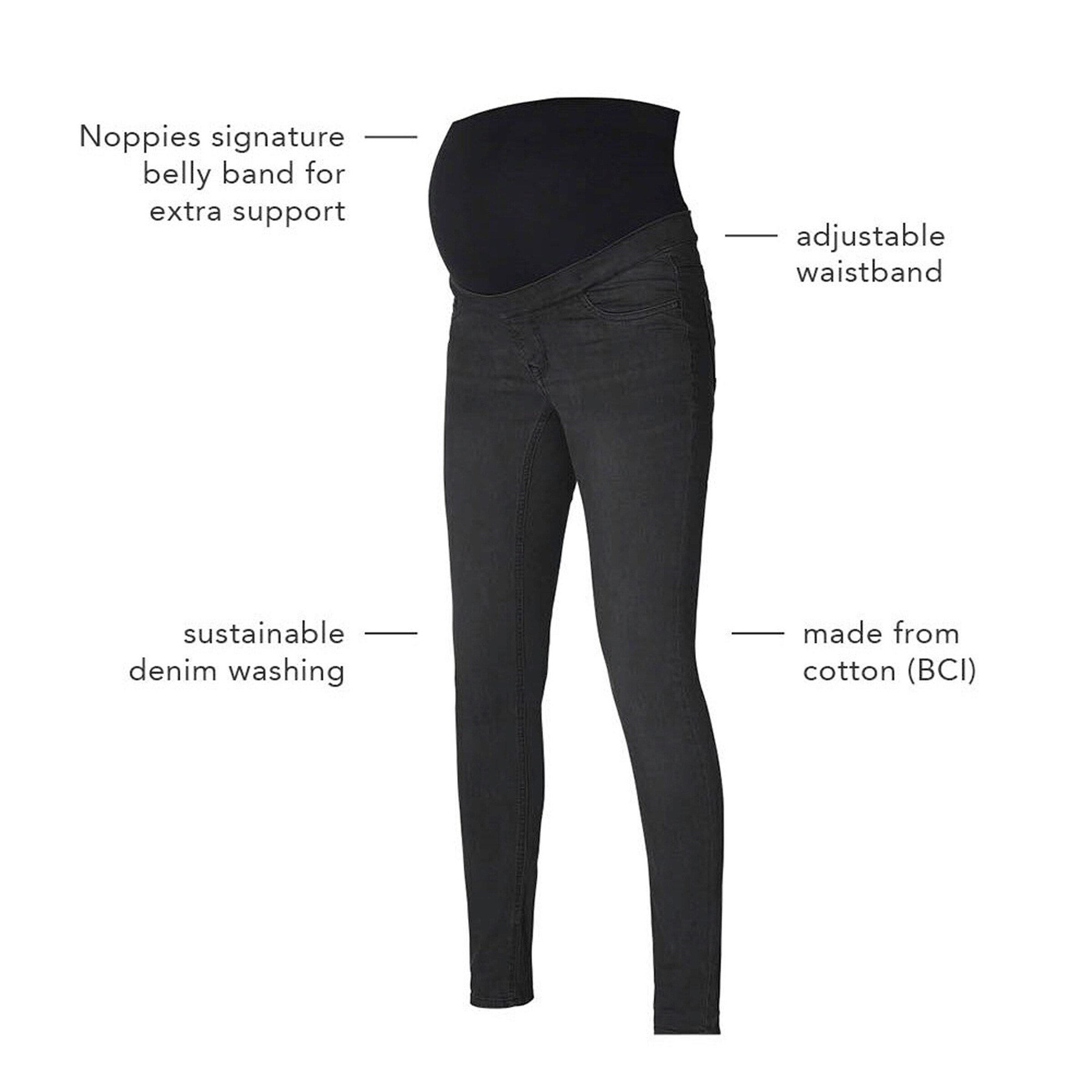 Noppies Umstands-Jeggings Ella black denim