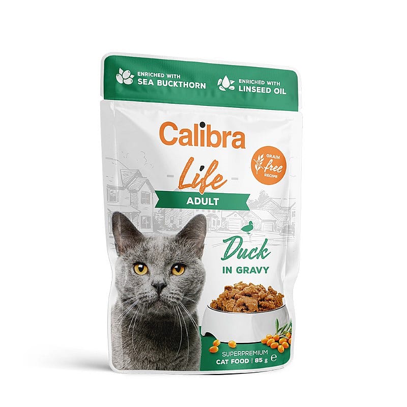 Calibra Kat Life Adult Zakjes 28 x 85 gram | Eend | 15741.2