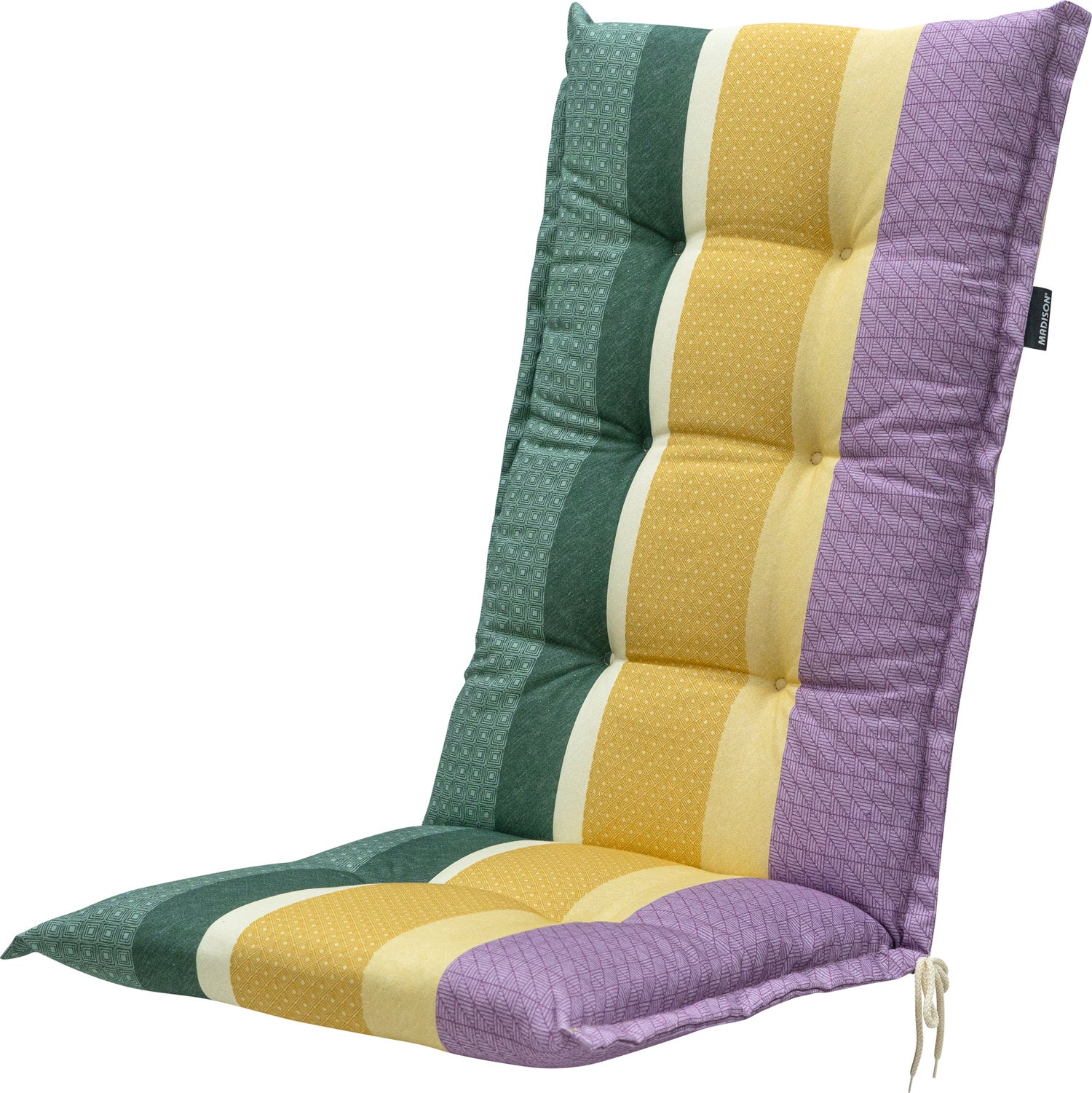 Madison tuinkussen hoge rug Tomsen geel 123 x 50 x 8 cm