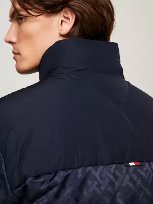 Jaqueta puffer TH Warm New York com monograma