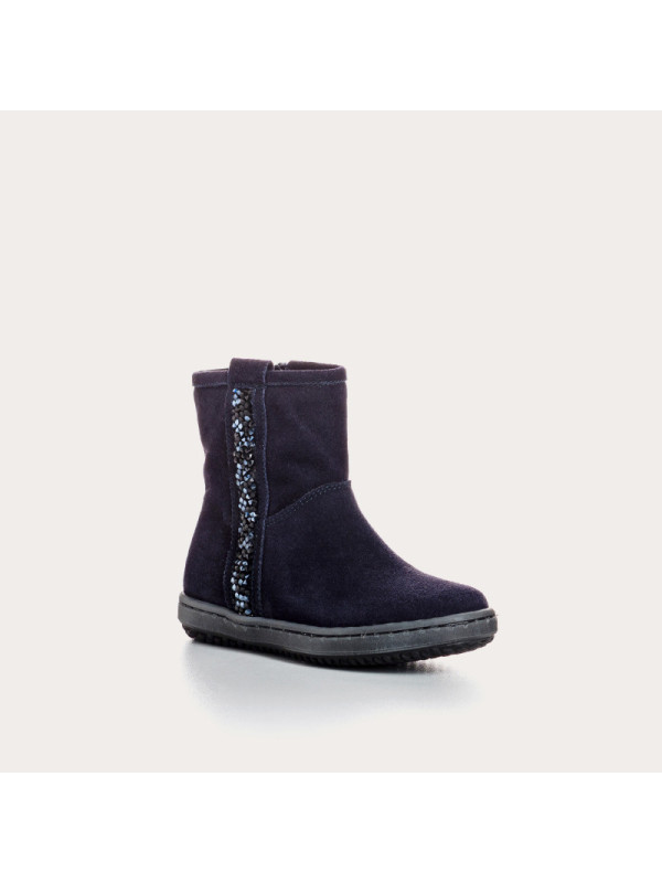 Bottines Fille Franny Peau Nuit - Reqins