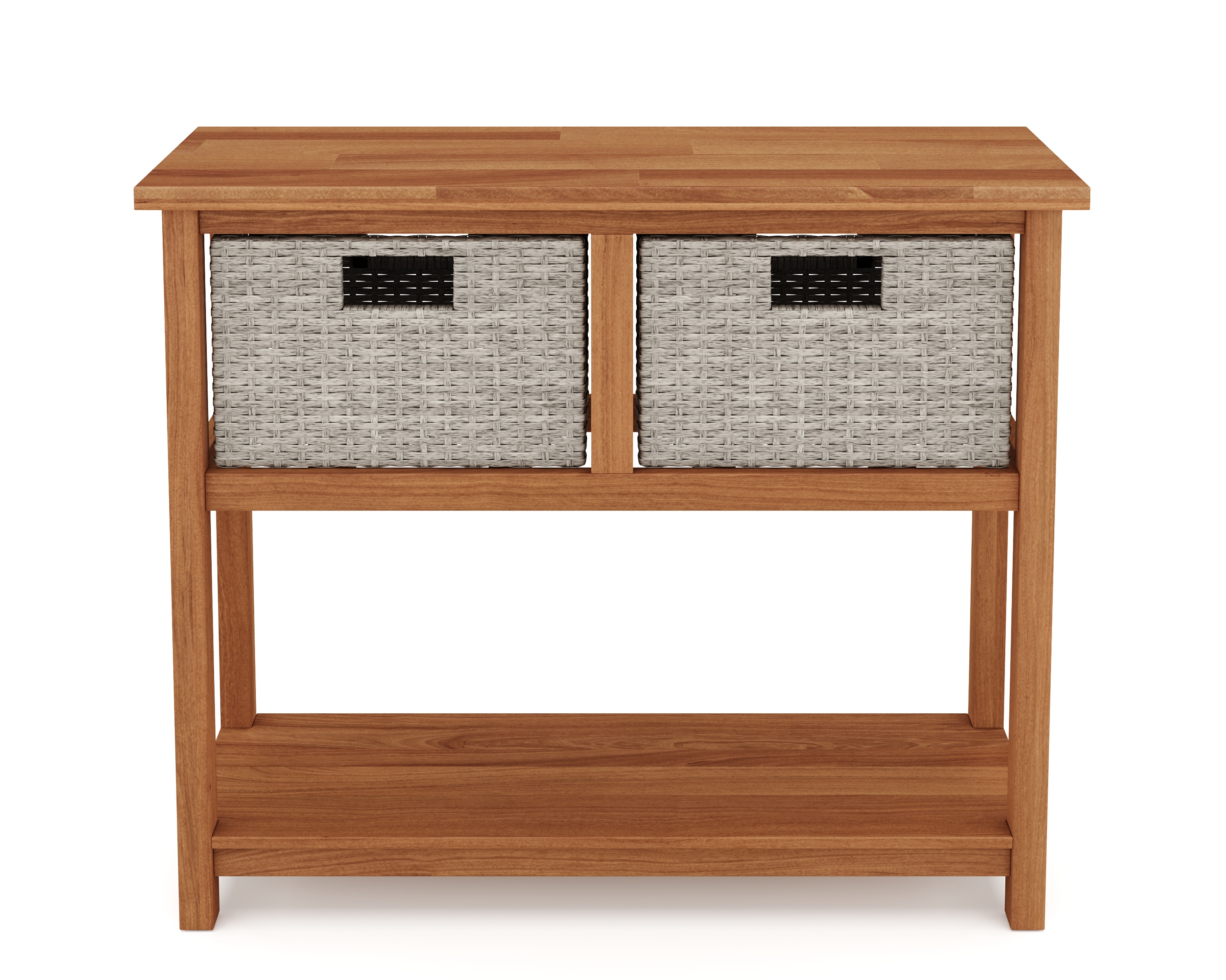 Konsolentisch Holz mit Korbschubladen CURACAO