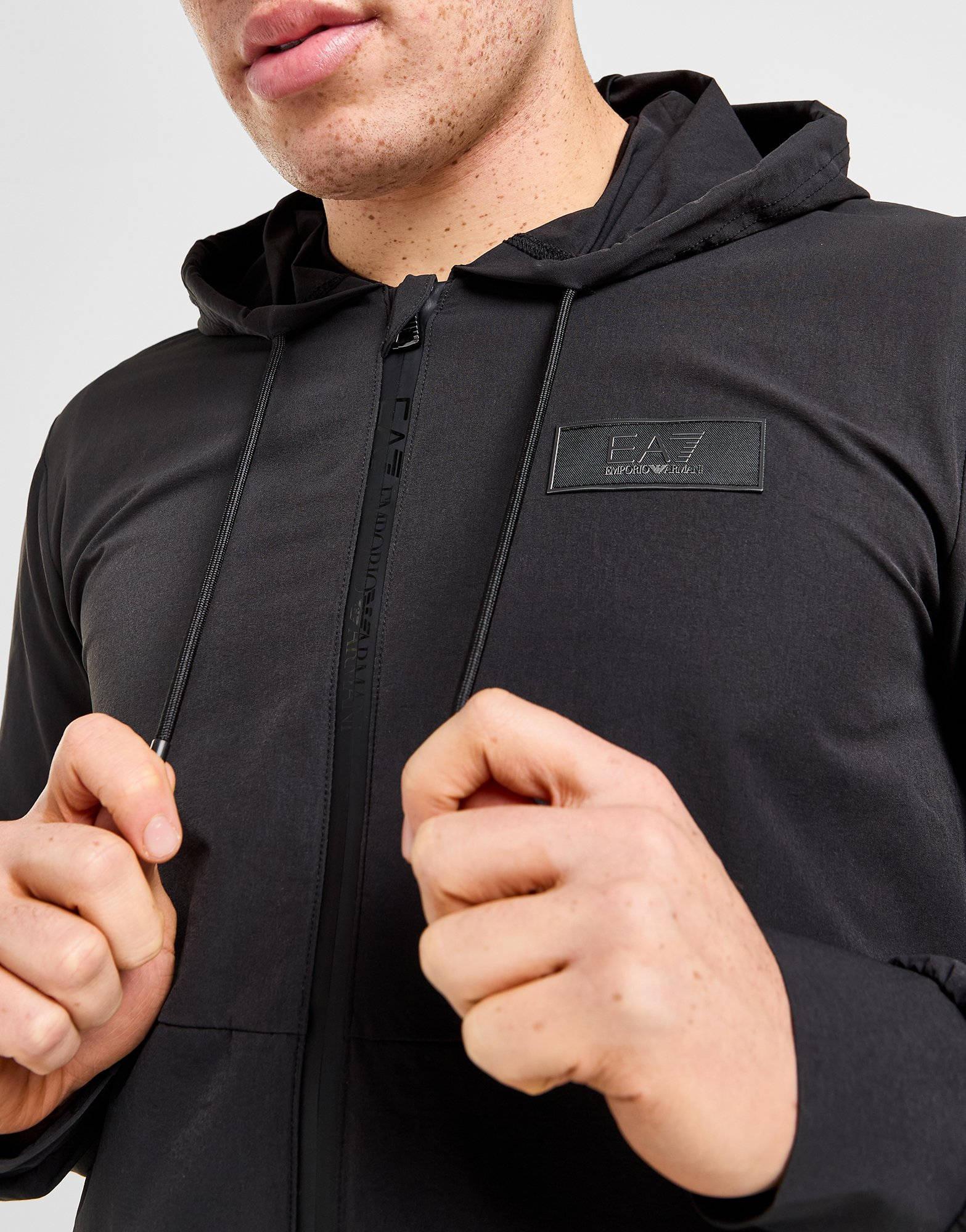 Emporio Armani EA7 Sweat à Capuche Zippé Tech Homme