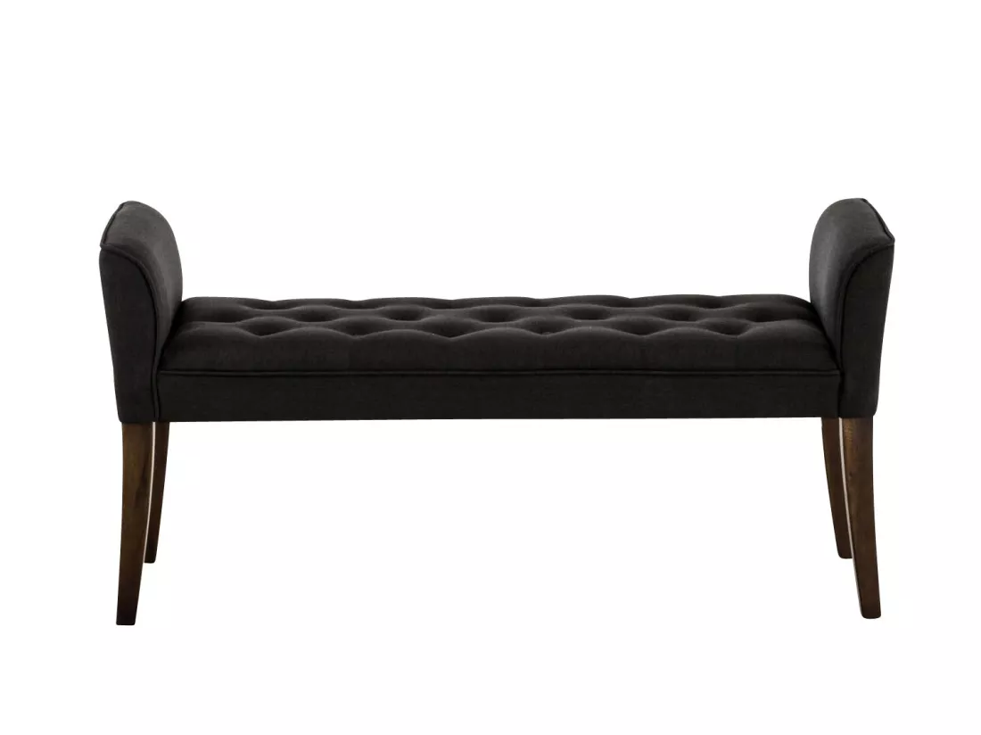 Banc banquette capitonné en bois marron 133 x 43 x 64 cm BAN10091