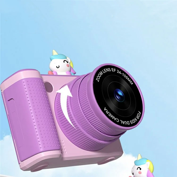 48MP Kinder Kamera Fotoapparat Digitalkamera mit 180° Grad drehbarem Objektiv für Selfies / 2.4