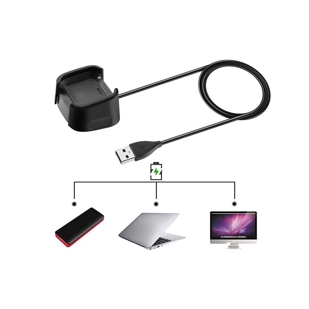 (1m) Fitbit Versa 2 USB Ladegerät Dockingstation - Schwarz