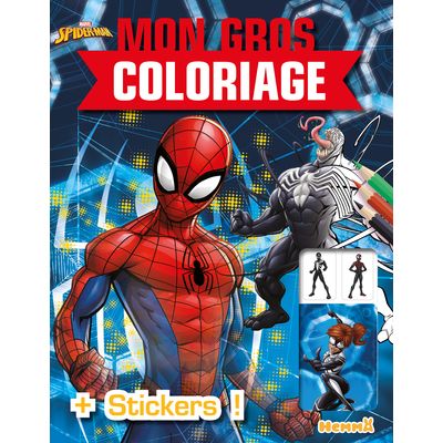 MARVEL SPIDER-MAN - MON GROS COLORIAGE + STICKERS! (SPIDER-MAN ET VENOM)