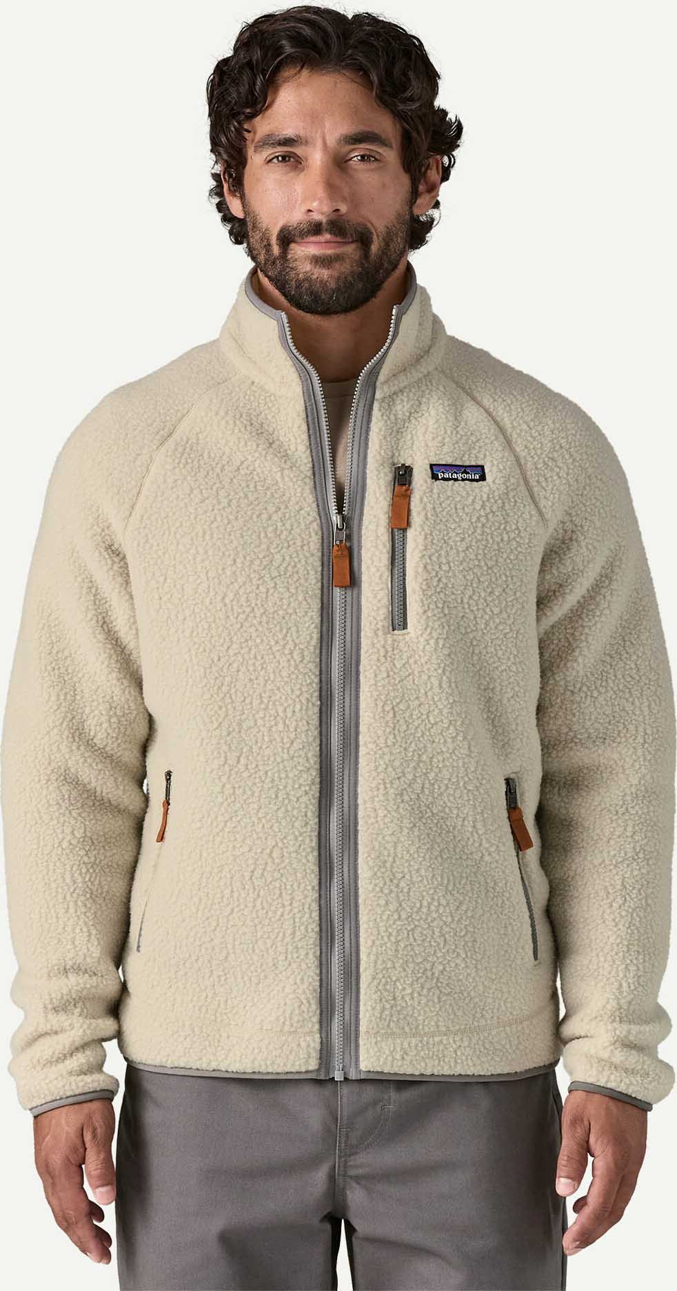 Retro Pile Jacket Herre Pelican