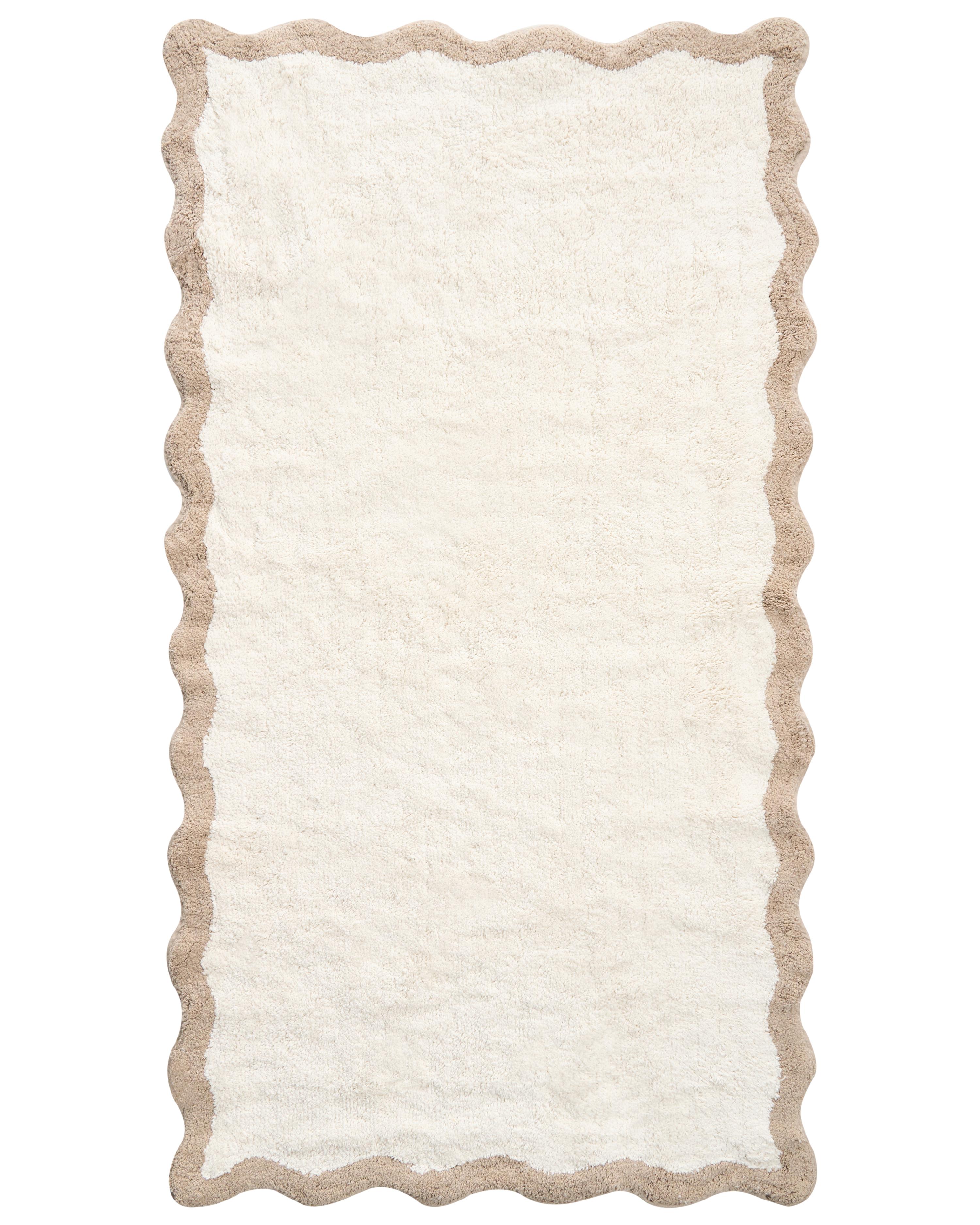 Badmat NANGAL Bruin/beige 80 x 150 cm Katoen