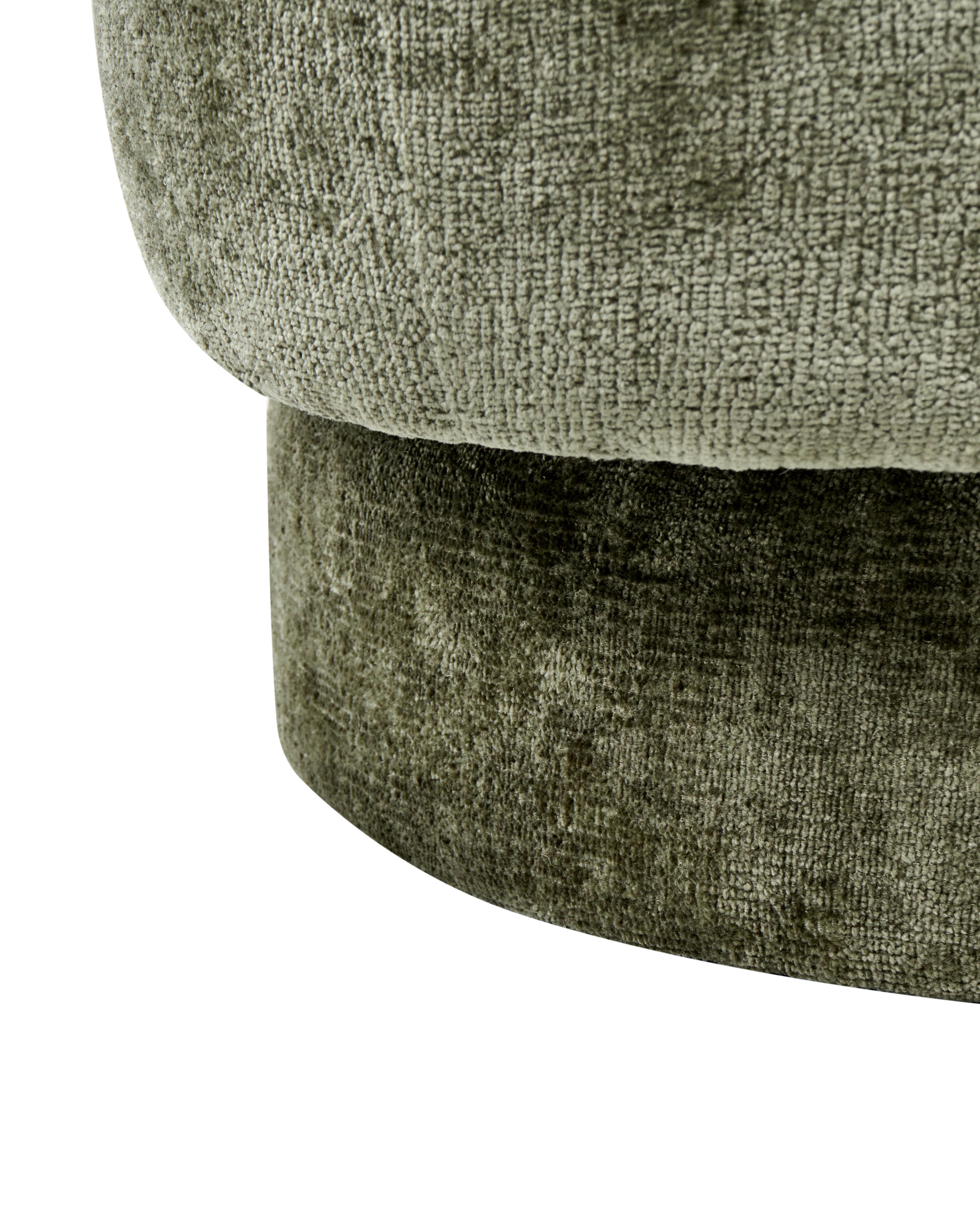 Draaifauteuil AYLO Chenille Groen