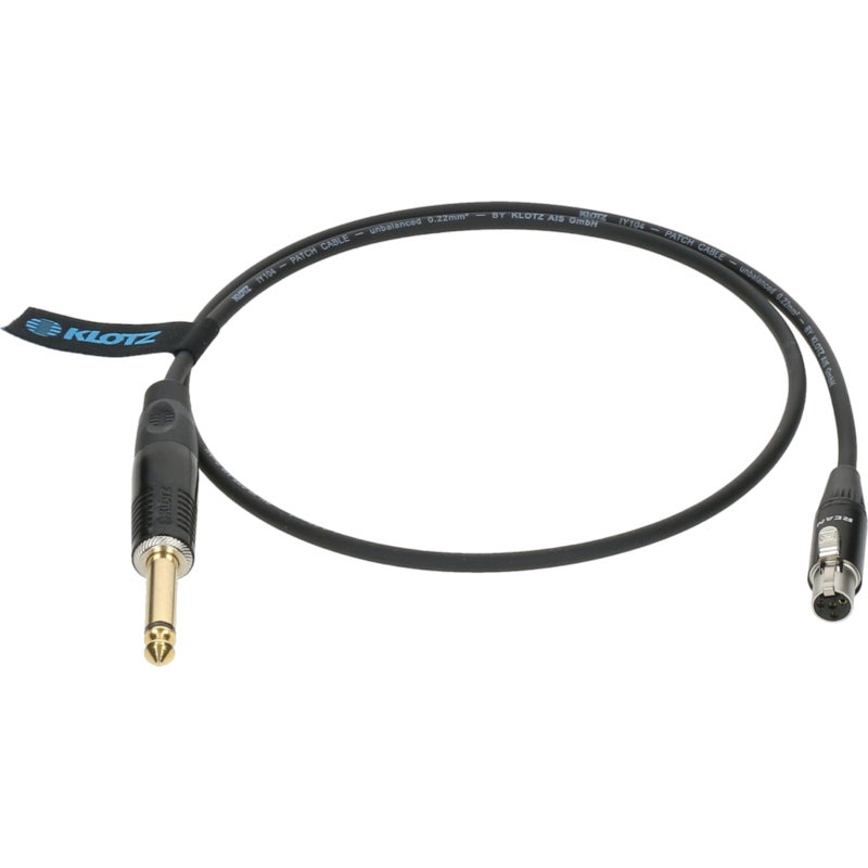 Klotz KSH-302P TQG (4-pin mini XLR) naar jack (recht) mono (Shure) 70 cm