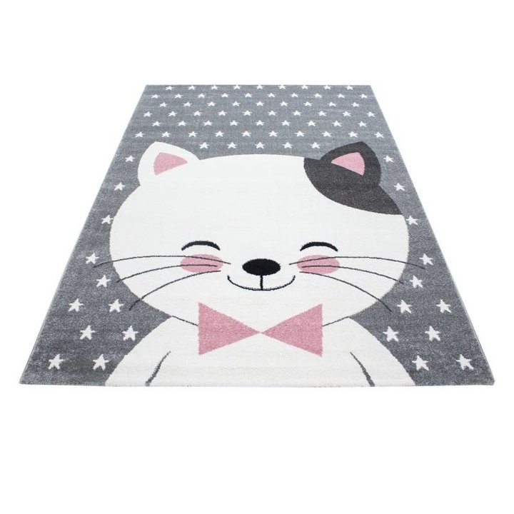 Kindervloerkleed - Roze Kat