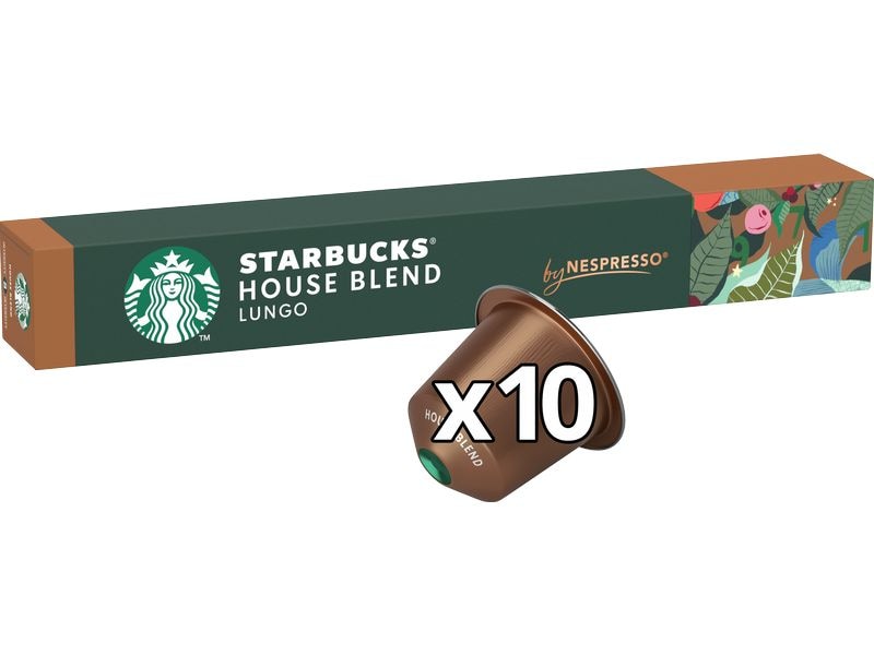 Starbucks Kaffeekapseln House Blend 10 Stück Kaffeekapseln für Nespresso Maschinen