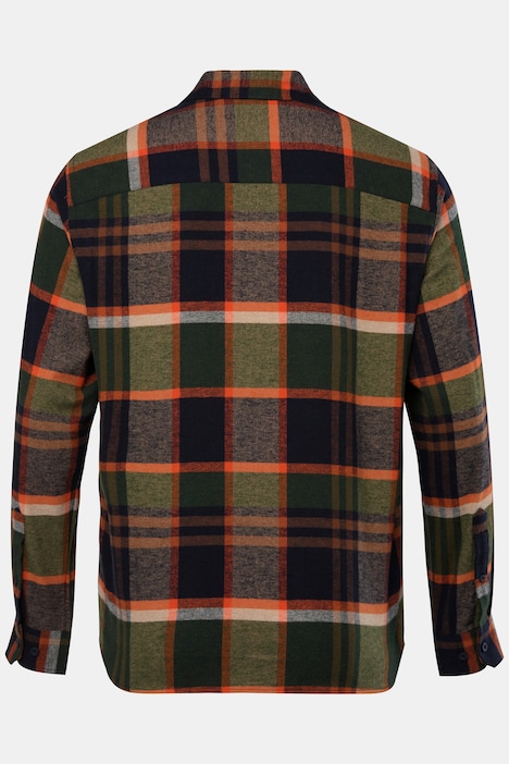 STHUGE Overshirt, Karoflanell, Langarm, oversized, bis 8 XL