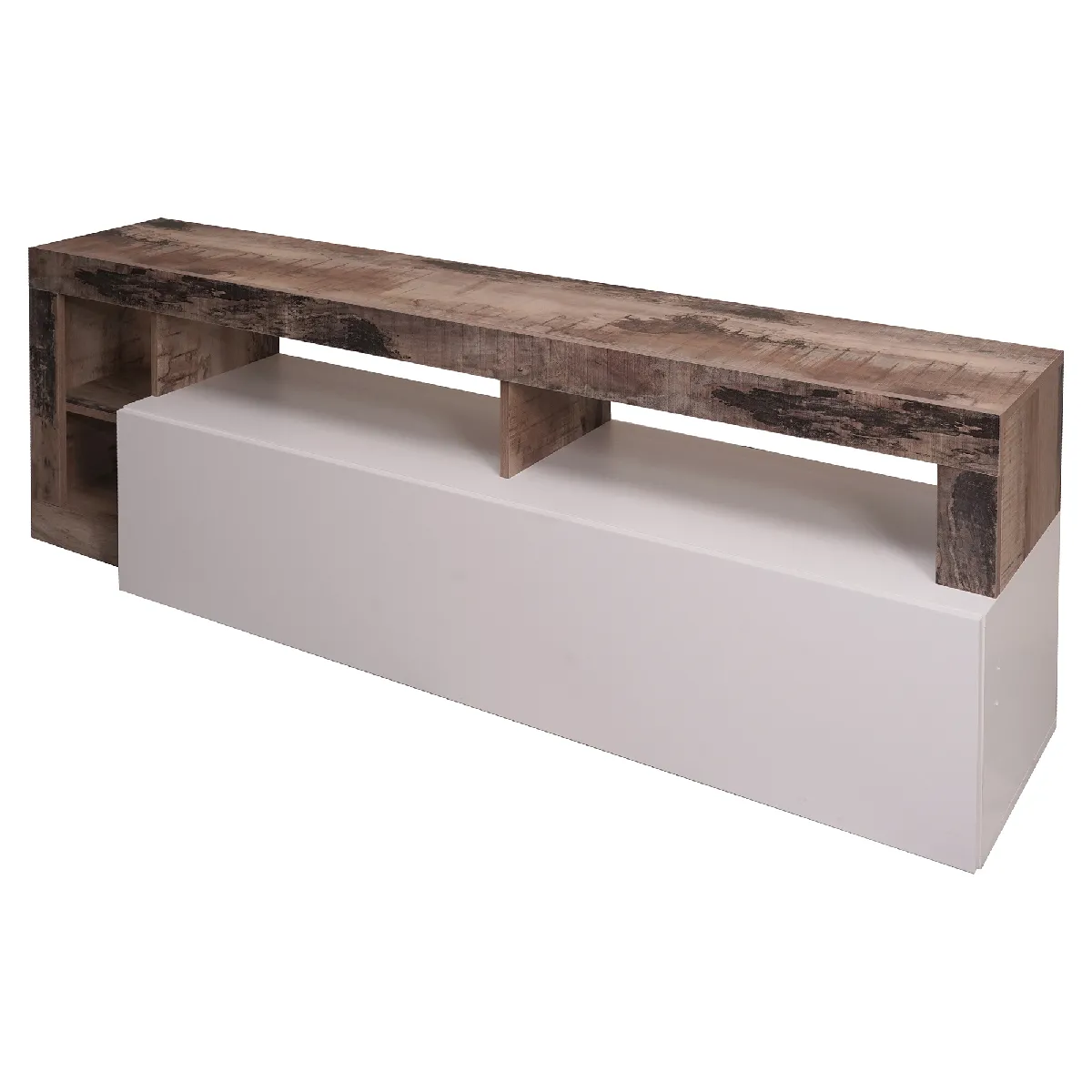 Alter Meuble TV moderne - Blanc et poire