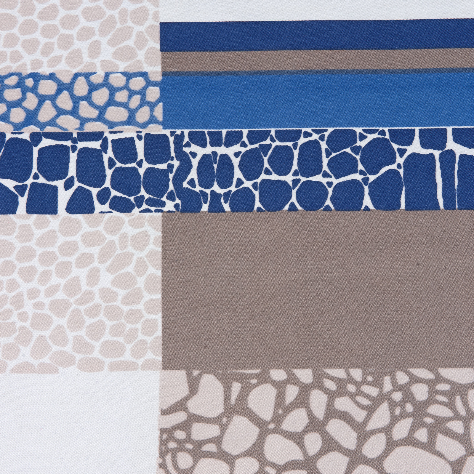 Bettwäsche Muster blau 200x210 2x65x65 Bettanzug Fra