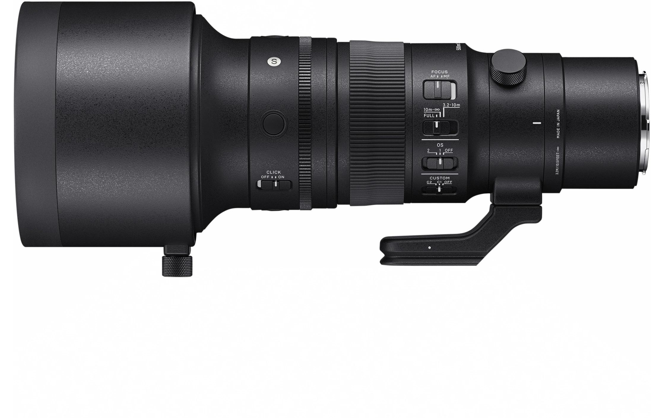 Festbrennweite 500mm F/5.6 DG DN OS Sports – Sony E-Mount<br>Ultra-Teleobjektiv mit Festbrennweite exklusiv für spiegellose Kameras