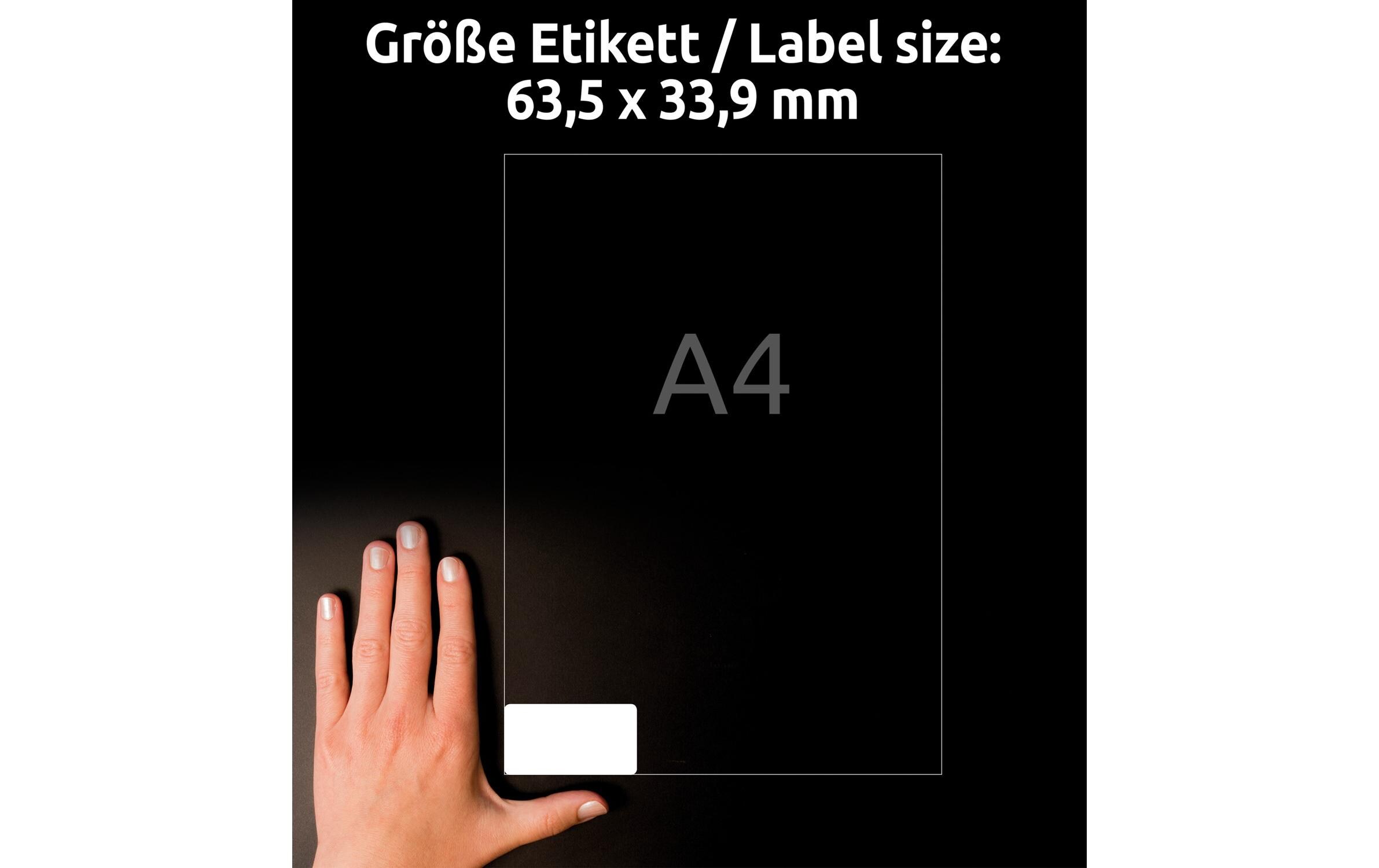 Universal-Etiketten J4773 63,5 x 33,9 mm Wetterfest10 Blatt à 24 Etiketten (63,5 x 33,9 mm)