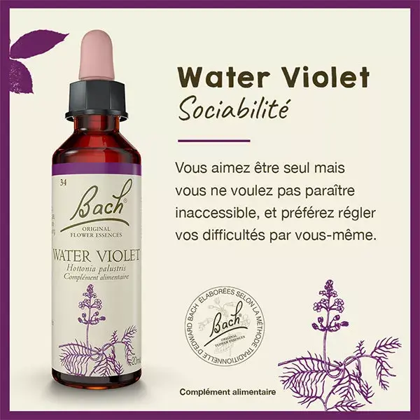 Florais de Bach Originais - Violeta Aquática 20ml
