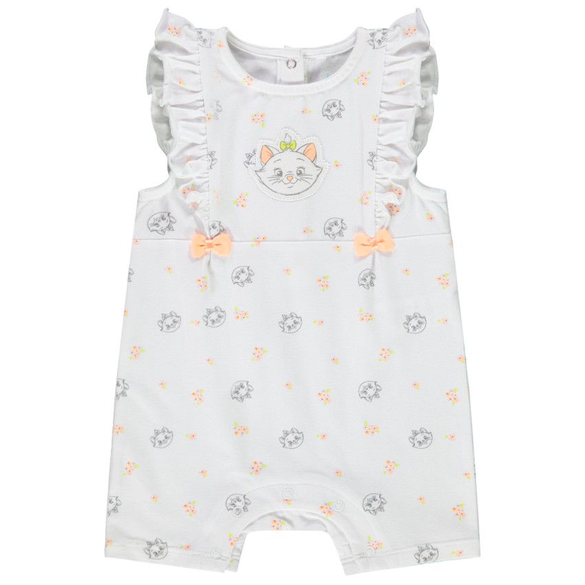 Combinaison courte en jersey imprimé Marie Disney pour bébé fille - Blanc