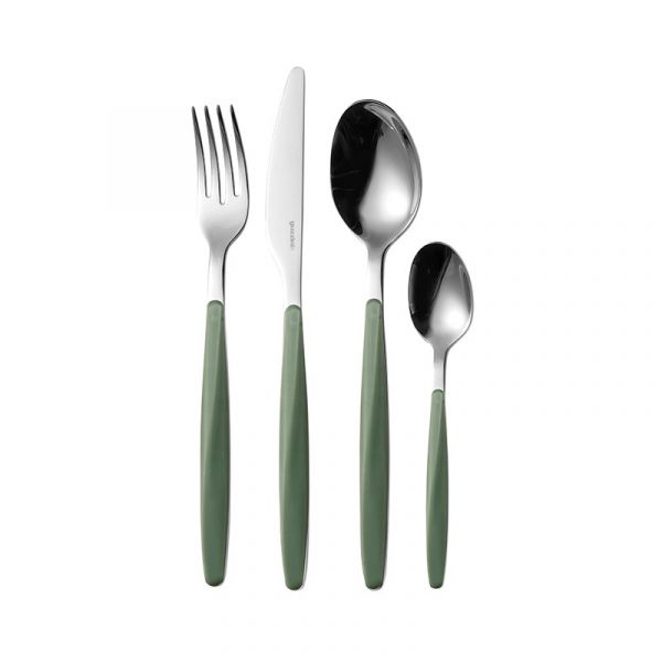 Guzzini Faqueiro com 24 Peças Verde - My Fusion - GZ110700175