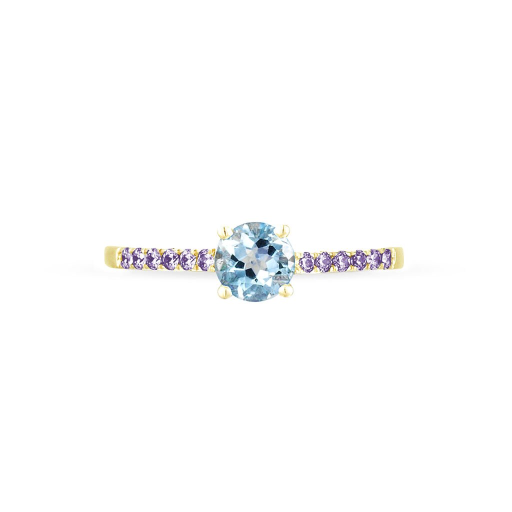 Bague Manon Or Jaune Topaze Et Amethyste