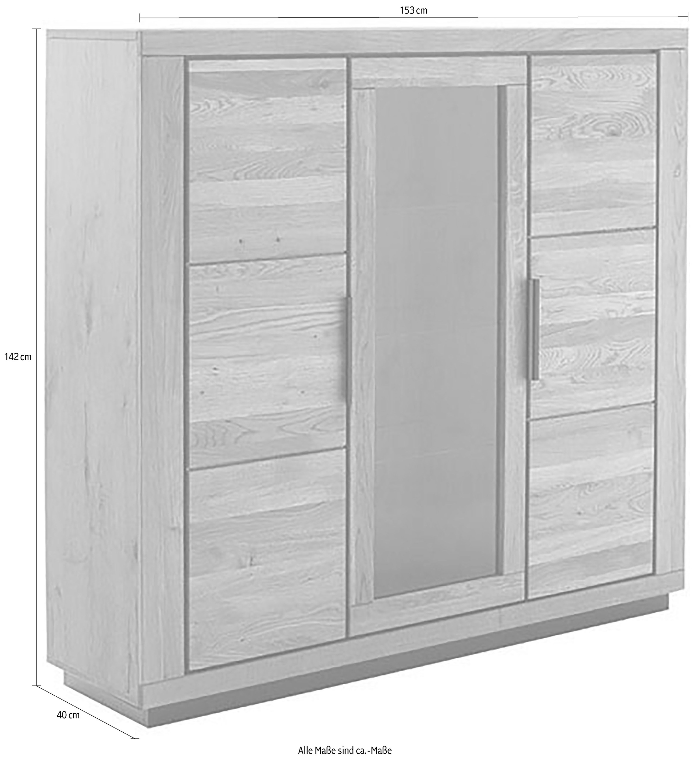 MCA living Highboard »Greno Highboard« 1 Stk. tlg. durchgehende Lamelle