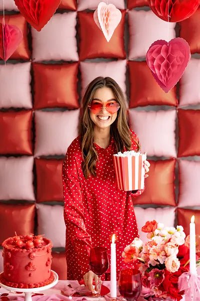 Rood Roze Popcorn Bakjes 15,5cm