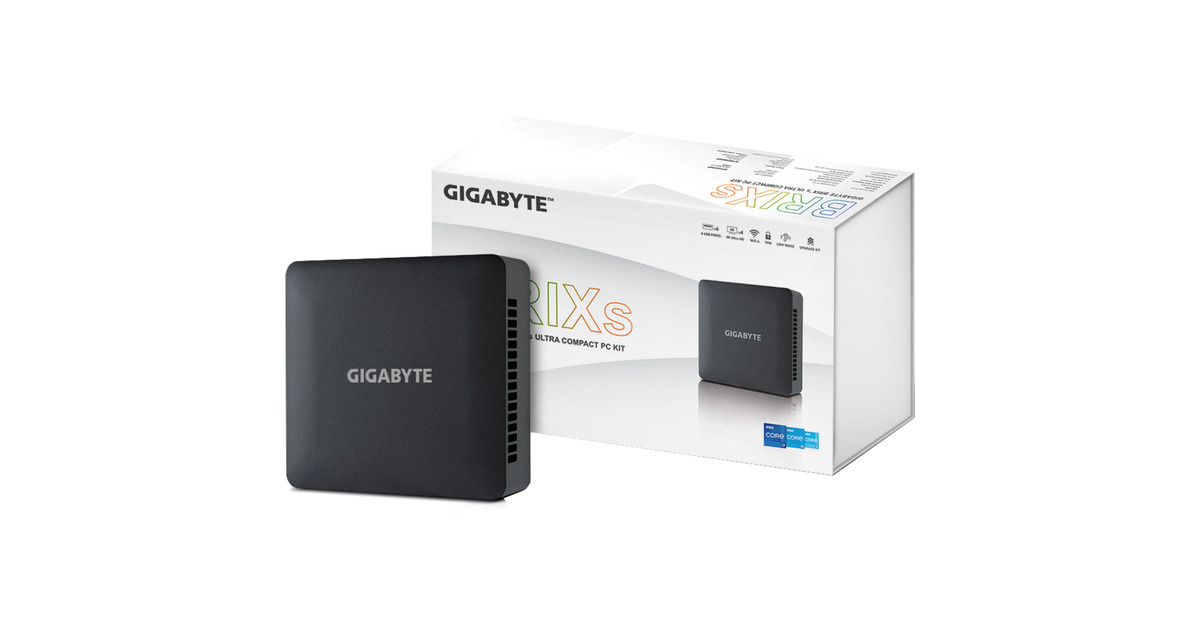 GIGABYTEBRIXs GB-BRi3H-1315 barebone  (Zwart | Core i3-1315U | Iris Xe Graphics)