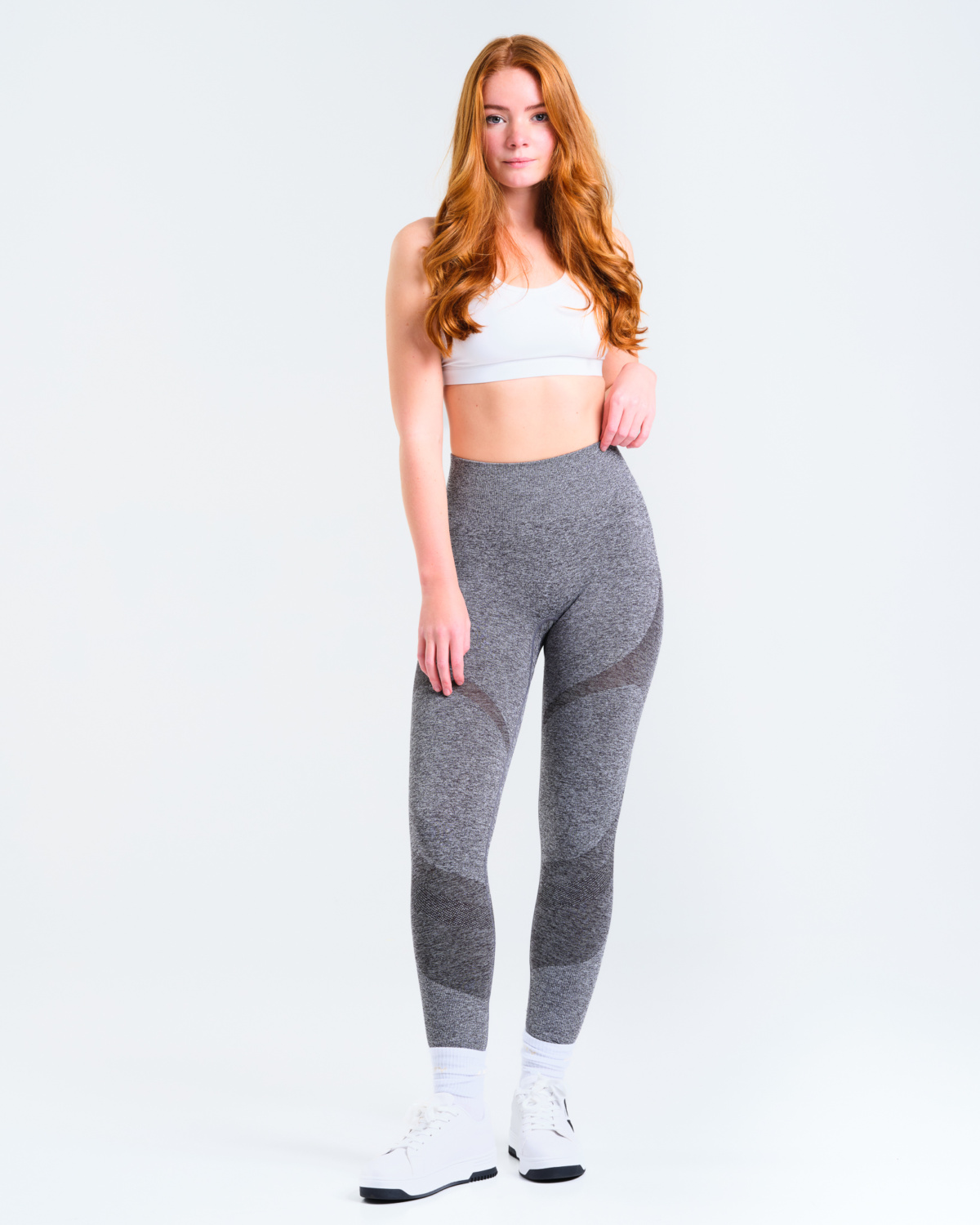 LEVITY Solar Seamless Tights Dark Grey Marl