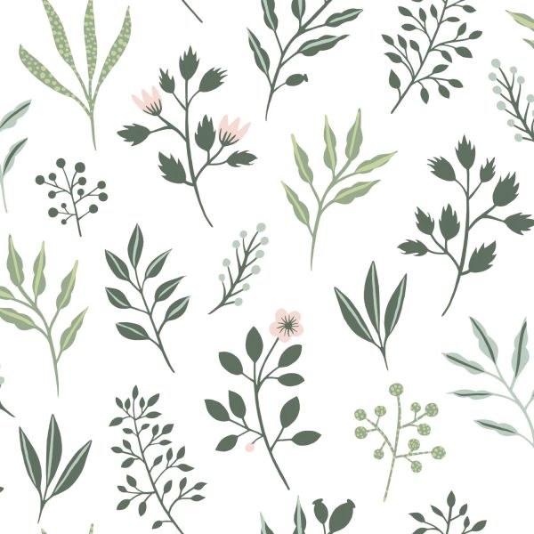 Estahome Bloemmotief Behang - Scandinavische stijl - 0,53 x 10,05 m - Warm Grijs