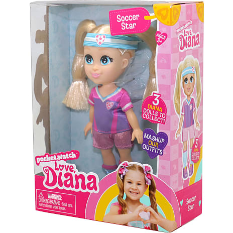 Love Diana fodboldstjerne dukke 15 cm