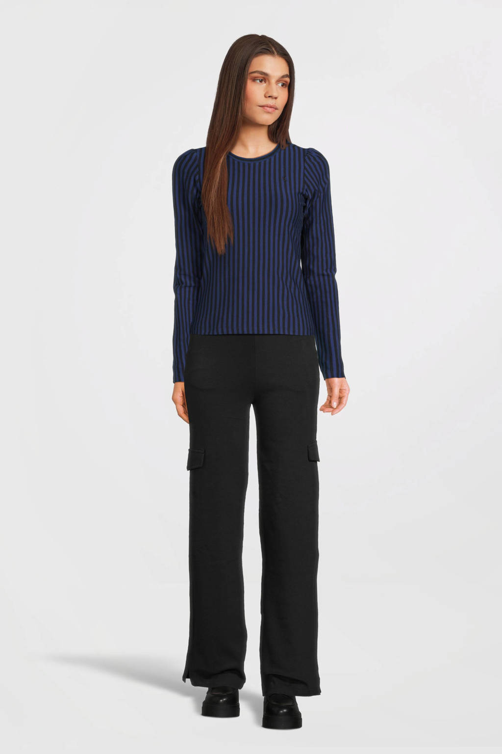 LOOXS gestreeptetop blauw/zwart