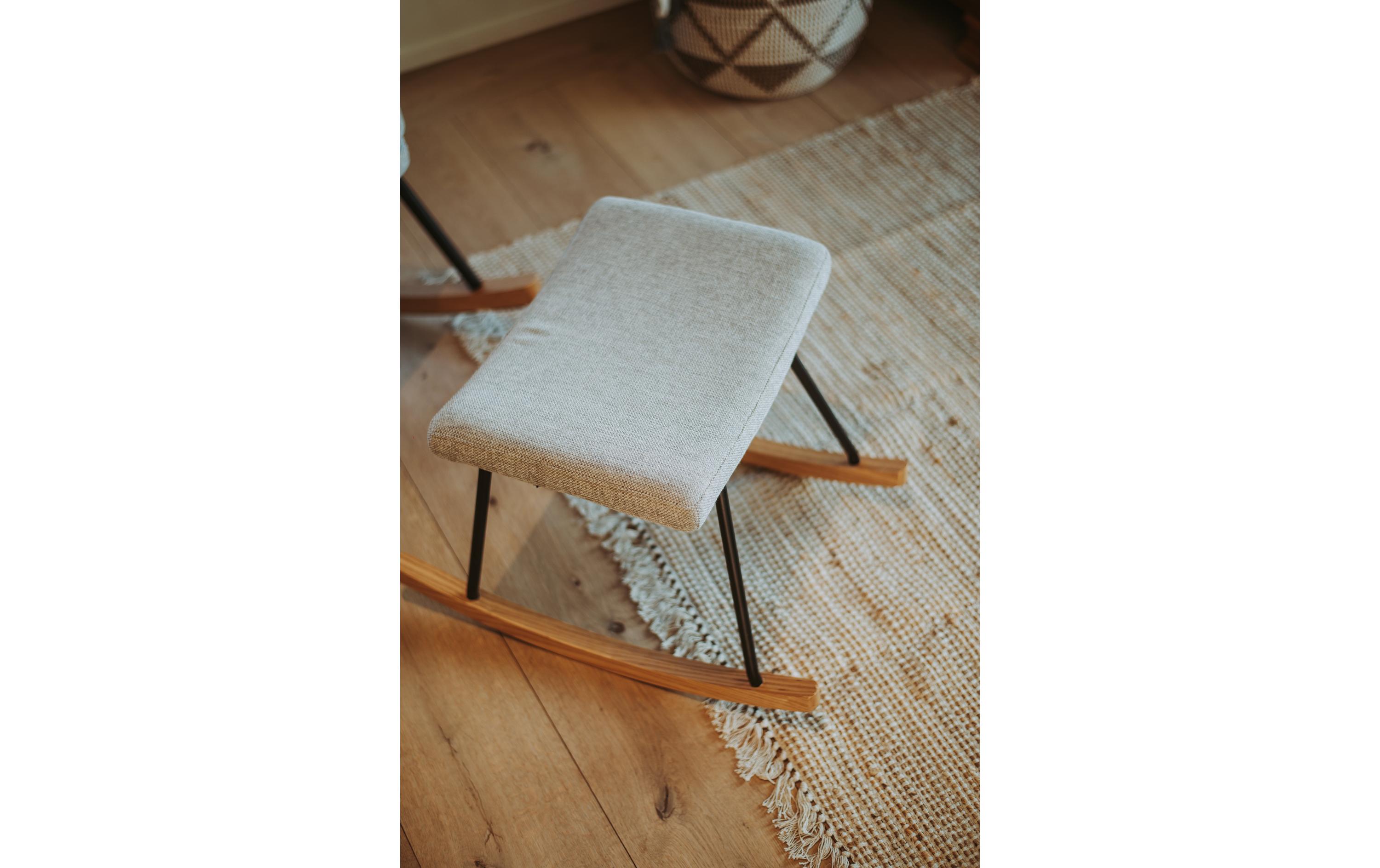 Hocker De Luxe Sand Grey<br>Perfekter Begleiter für Schaukelstuhl