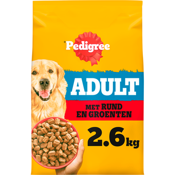Pedigree Adult - Hondenbrokken - Rund en Groenten Hondenvoer - 2.6kg