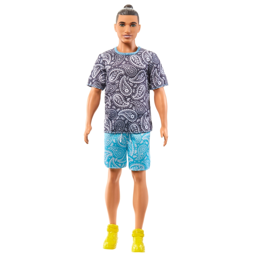 Barbie Fashionistas Ken Puppe 204 mit Paisley-Outfit Figur