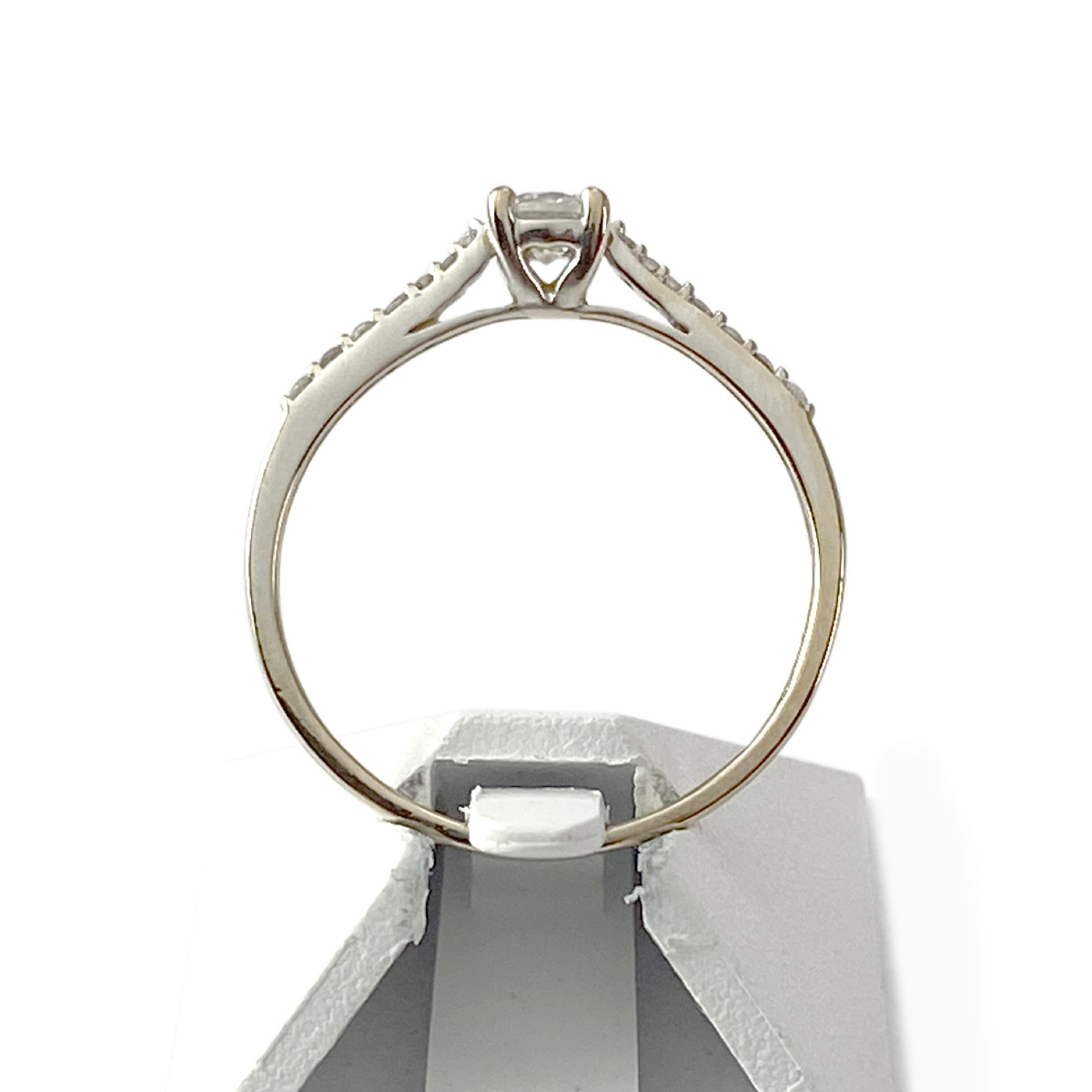 Bague d'occasion or 750 blanc diamants
