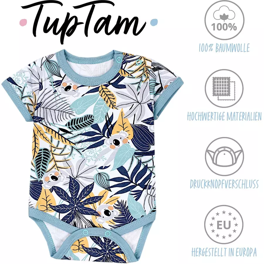 TupTam Jungen Baby Body Kurzarm 5er Pack orange