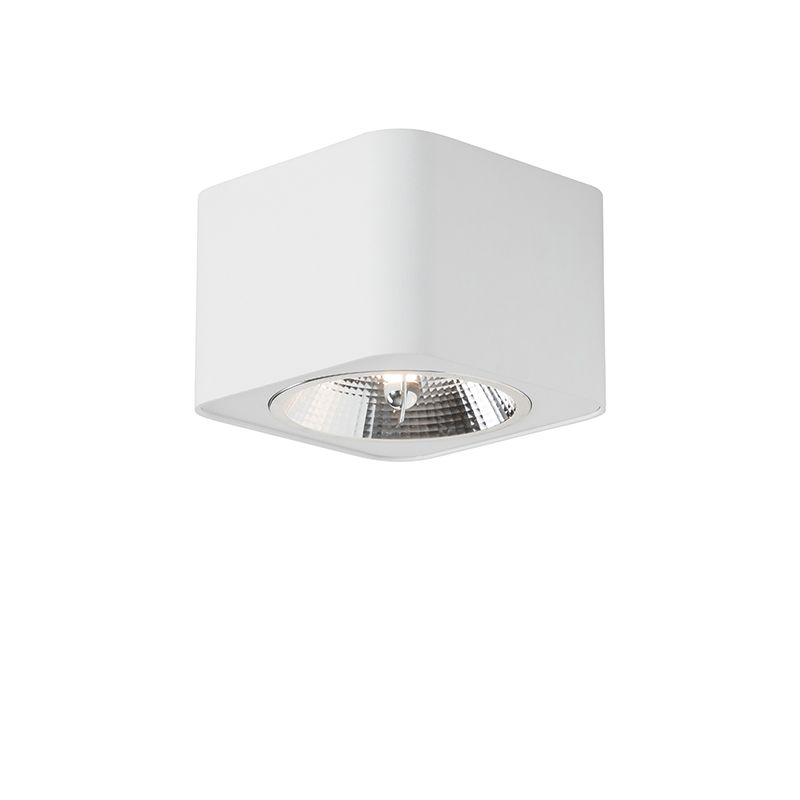 Moderne opbouwspot wit vierkant GU10 111mm - Boxer